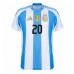 Camiseta Argentina Alexis Mac Allister #20 Primera Equipación Replica Copa America 2024 mangas cortas